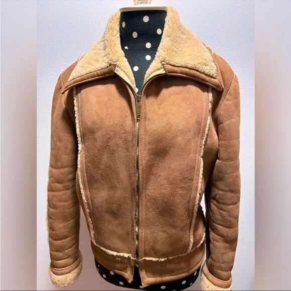 Vintage Sawyer of Napa Californian Suede Shearlings Women’s Jacket Size 40
